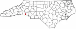 Location of Kings Mountain, North Carolina