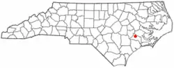 Location of Vanceboro, North Carolina