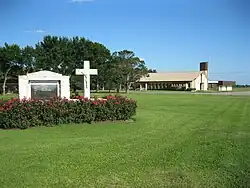 St John Nepomucene Catholic Church is on the south side of FM 961 in New Taiton.