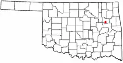 Location of Porter, Oklahoma