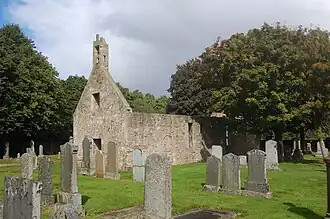 Old Parish Church Of Dyce With Churchyard Wall And Watchhouse
