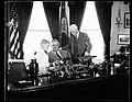 Griffith presents President Franklin D. Roosevelt with a gold pass