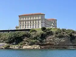 The Palais du Pharo seen from the Mediterranean