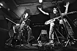 Melaniejane and Pat MacDonald taken 2009 at Davey's Uptown in Kansas City.