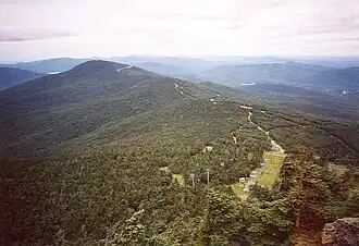 Pico Peak ski runs as seen from Killington