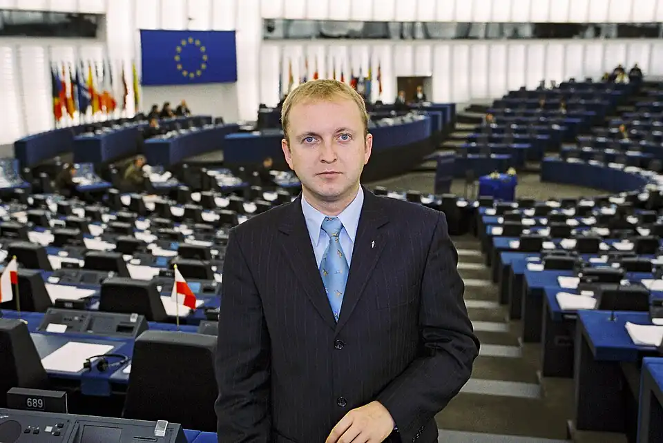 Portrait of Wojciech WIERZEJSKI in the Hemicycle at Strasbourg.jpg