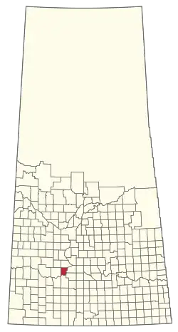 Location of the RM of Canaan No. 225 in Saskatchewan