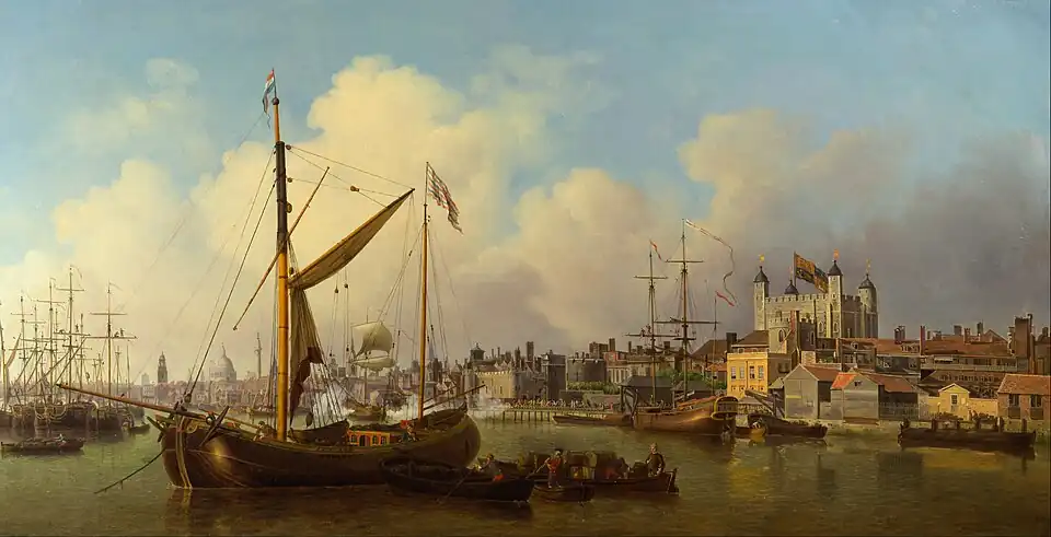 The Thames and the Tower of London by Samuel Scott