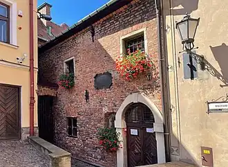 View of the front facade of the building