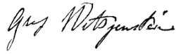 Peter Wittgenstein's signature