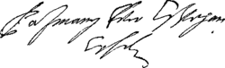 Péter Pázmány's signature