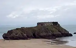 St Catherine's Fort which defended the beach at Tenby, a possible landing site for an attack on Milford Haven.