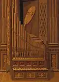 A pipe organ and a lyre