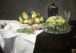 Still Life with Melon and Peaches Édouard Manet 1866[7]