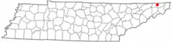 Location of Blountville, Tennessee