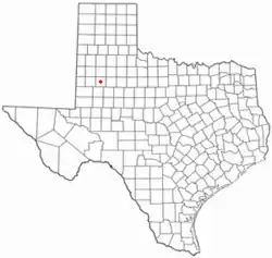 Location of Tahoka, Texas