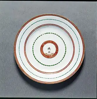 A plate with the Indfødsret pattern