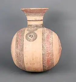 Terracotta barrel jug with strainer, Cypro-Geometric III. Cyprus, 850-750 BCE.[3]