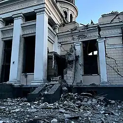 Transfiguration Cathedral in Odesa after a Russian missile attack on 23 July 2023