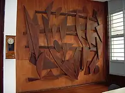 Wooden mural, 1956, Botanical Institute