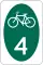 North Carolina Bicycle Route 4 marker