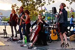 The Wishing Well, a street performance in Zürich, Switzerland