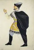 Vadim Rindin [ru] (1902-1974) Costume for the Zakaria Paliashvili opera 'Abesalom and Eter'
