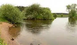 Mouth of the Örtze (left) near Winsen (Aller)