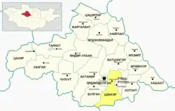 Tsenkher District in Arkhangai Province