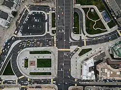 Intersection at Tverskaya Zastava Square