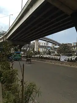 The overpass from below.