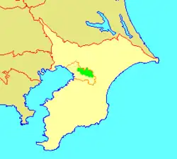 Location of Wakaba in Chiba