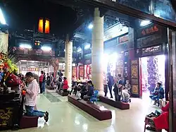 Worshippers in the main hall