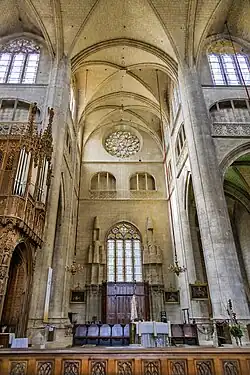 Interior view of the right transept