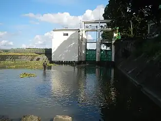 Control house (with the green gate)