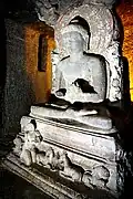 Buddha with small Sujata, Cave 11 at Ajanta