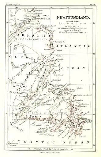 Map of Newfoundland Colony (1891)