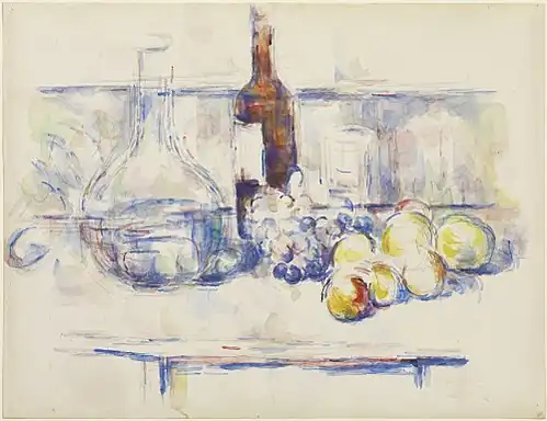 Still Life with Carafe, Bottle, and Fruit, 1906, Henry and Rose Pearlman Collection on long-term loan to the Princeton University Art Museum