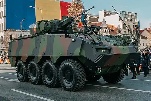 Romanian Piranha 5 with Elbit turret