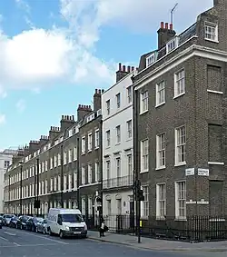 Number 11 Bedford Square and attached railings
