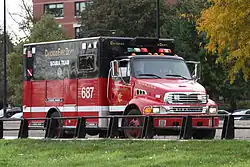 Scuba Team vehicle on Lake Shore Drive in Hyde Park