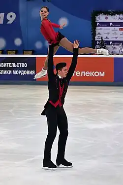 Anastasia Mishina and Aleksandr Galiamov at the 2019 Russian Championships