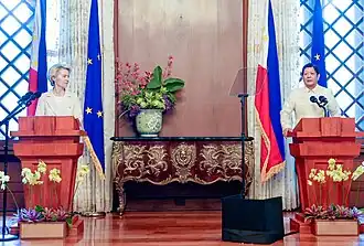 President Bongbong Marcos and EU President of the European Commission Ursula von der Leyen during the latter's official visit to the Philippines, July 31, 2023
