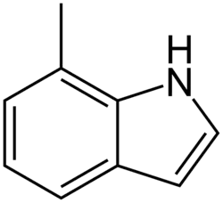 Skeletal formula of 7-methylindole