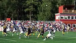 AC Oulu vs FC Honka football game in the stadium in the summer 2007.