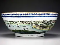 photograph of landscape on Museum bowl