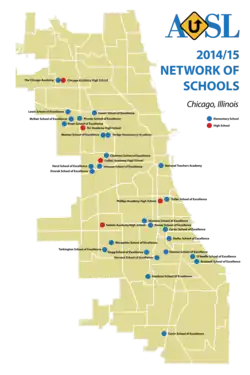 AUSL Network of Schools Map