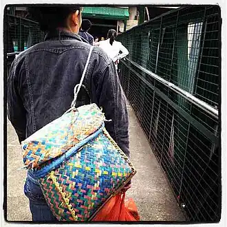 Contemporary 21st-century pasiking using recycled plastic polypropylene cargo straps