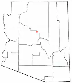 Location of Sedona in Arizona