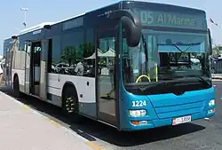 MAN Lion's City bus on route 05 located at Al Kasir Marina Mall terminus.Shot in 2013.
